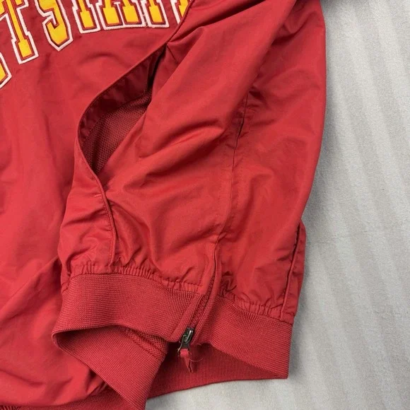 Vintage Pitt State Cable Sportswear Size Large Pullover Windbreaker Side 1/4 Zip - Picture 4 of 6